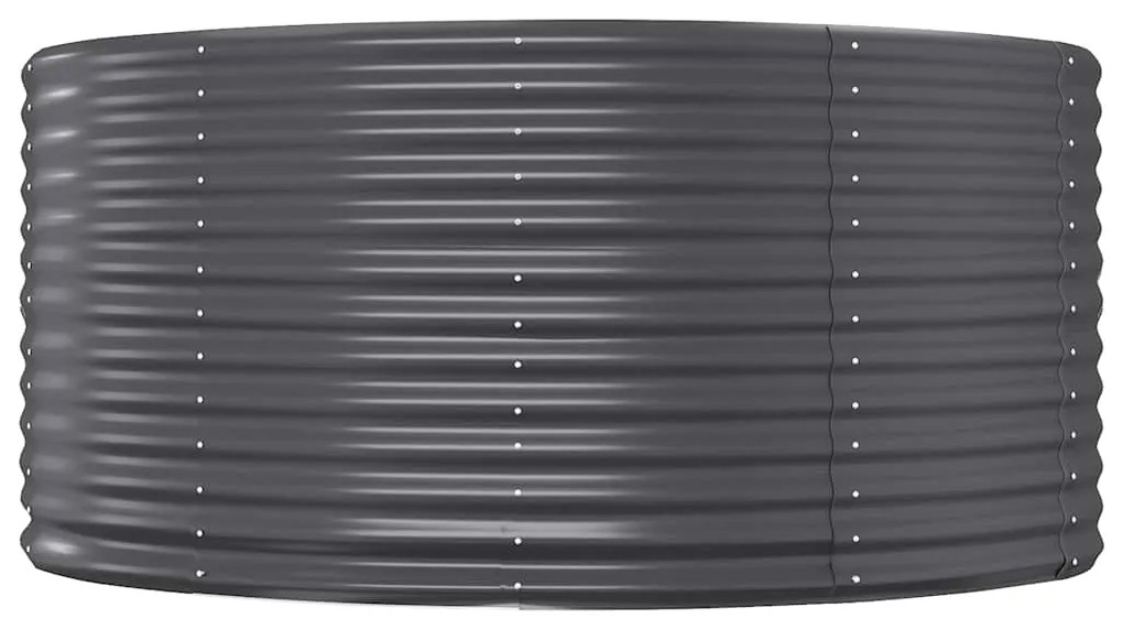 vidaXL Υπερυψωμένο Ζαρντινιέρα Κήπου Ανθρακί 212 x 140 x 68 εκ. από Γαλβανισμένο Ατσάλι