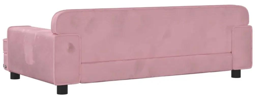 Κρεβάτι Σκύλου Ροζ 90 x 53 x 30 εκ. Βελούδινο - Ροζ