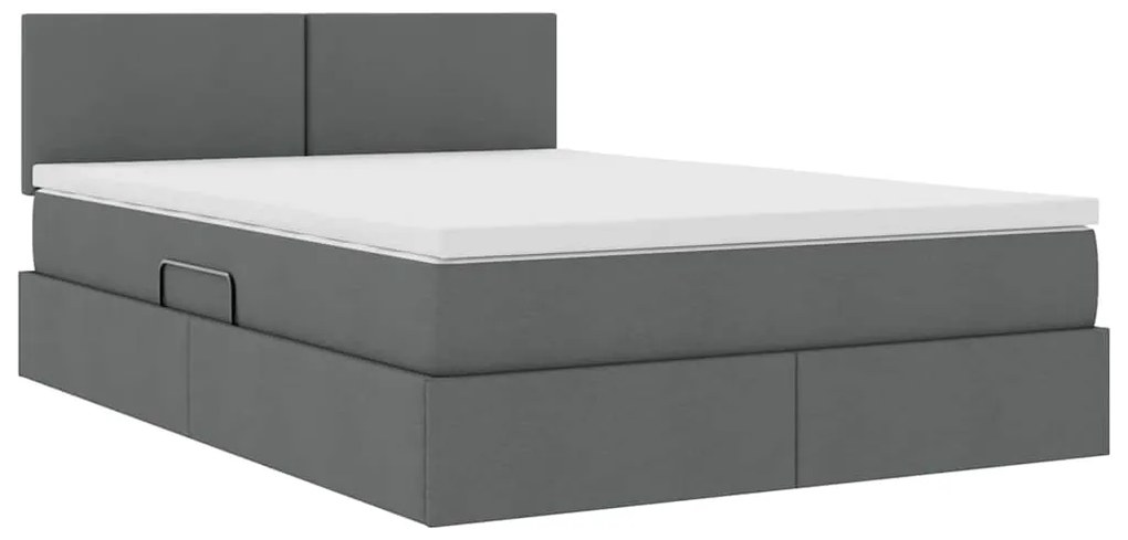 vidaXL Κρεβάτι με αποθηκευτικό χώρο και στρώμα με στρώμα 140 x 190 cm