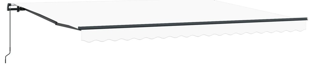 vidaXL Χειροκίνητη Ανασυρόμενη Τέντα Λευκή 450x300 εκ