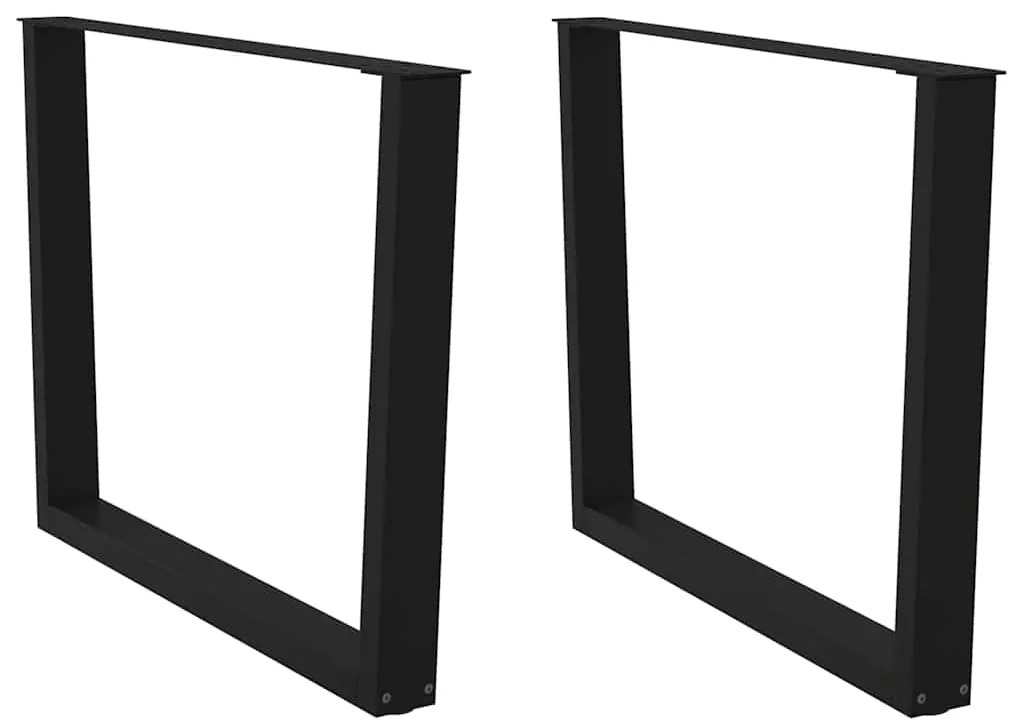 vidaXL Πόδια Τραπεζαρίας Σχήματος V 2 τεμ. Μαύρο 100x (72-73,3) εκ. Ατσάλι