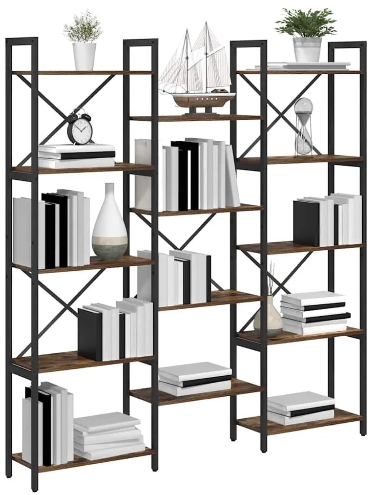 vidaXL Ράφι Βιβλίων Δρύς Sonoma 156 x 25 x 167 εκ. Επεξεργασμένο ξύλο