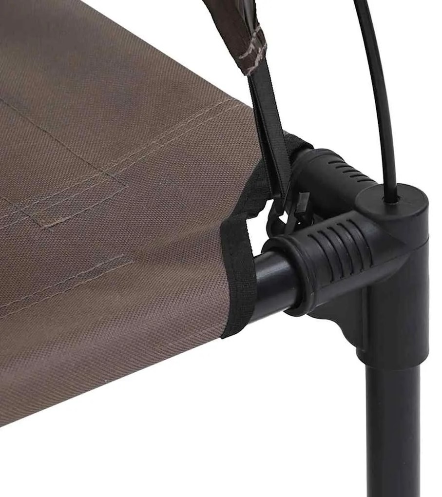 vidaXL Κρεβάτι Σκύλου Καφέ 62 x 48 x 61 εκ. Ατσάλι