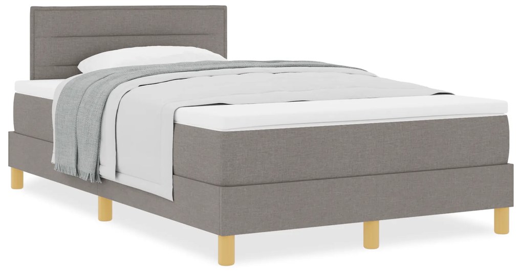vidaXL Κρεβάτι Box Spring με Στρώμα Ταπ 120x200 εκ. Ύφασμα