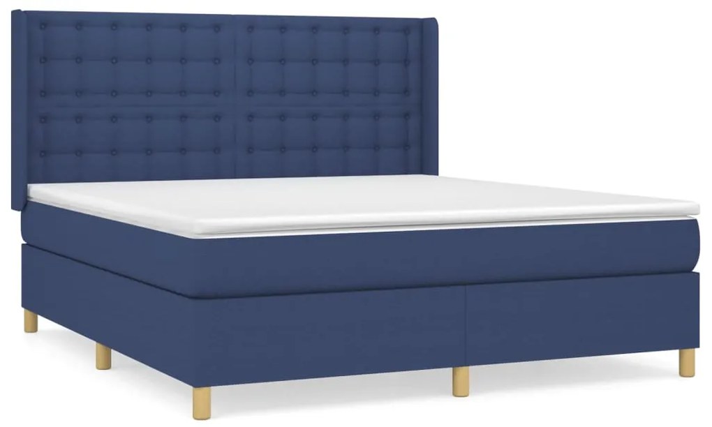 ΚΡΕΒΑΤΙ BOXSPRING ΜΕ ΣΤΡΩΜΑ ΜΠΛΕ 180X200 ΕΚ. ΥΦΑΣΜΑΤΙΝΟ 3132335