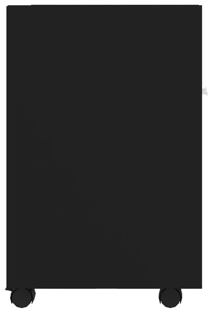 vidaXL Βοηθητικό Ντουλάπι με Τροχούς Μαύρο 33x38x60 εκ από Μοριοσανίδα