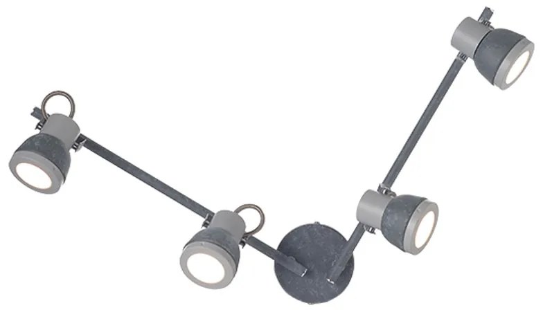 Σποτ Πολύφωτο Aca Inka MC167794C Grey Matt/Cement