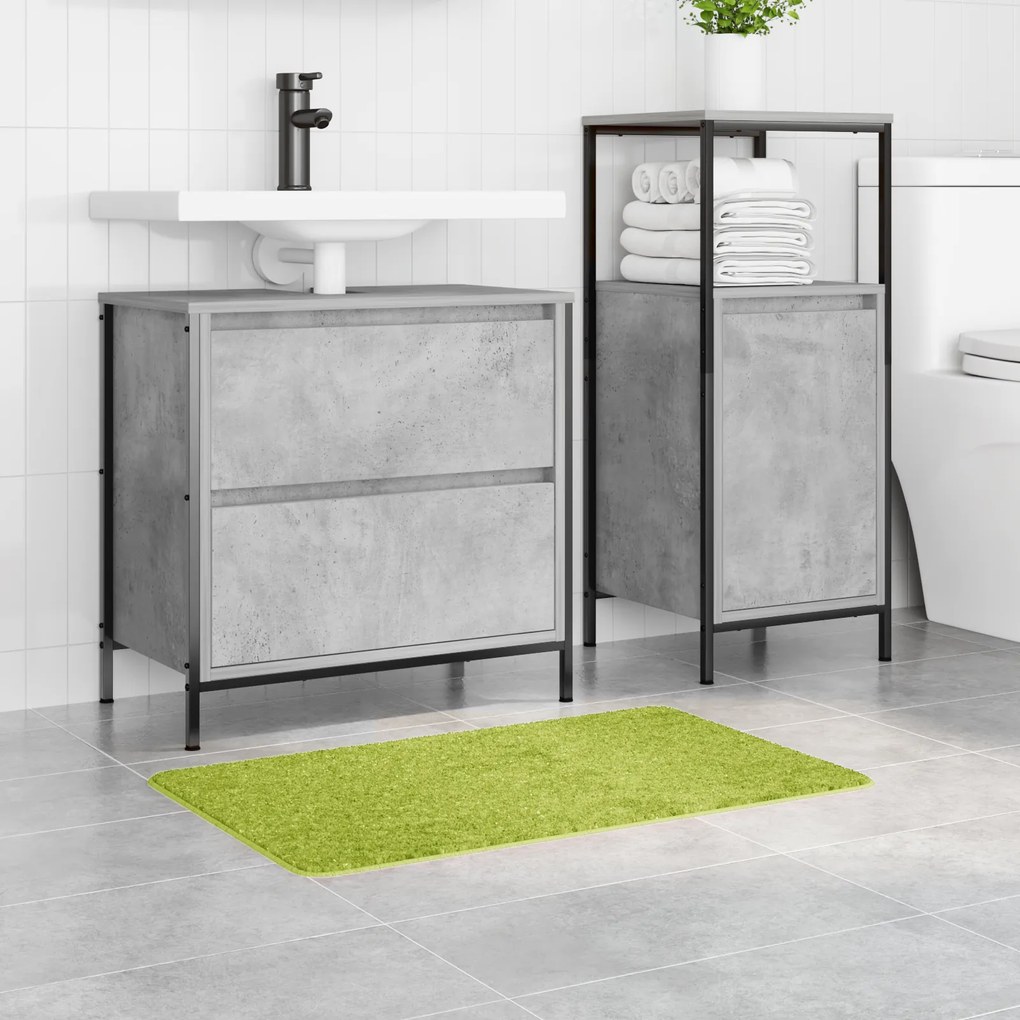 vidaXL Mat μπάνιου Ορθογώνιο Πράσινο 50x80 εκ. Πολυπροπυλένιο Αντιολισθητικό