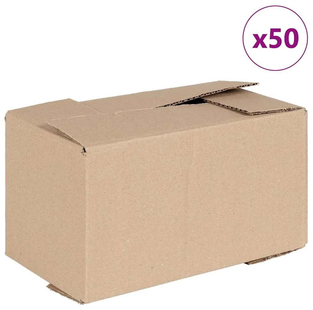 vidaXL Πτυσσόμενο Κουτί 50 pcs Καφέ 24 x 13 x 13 εκ. Χαρτόνι