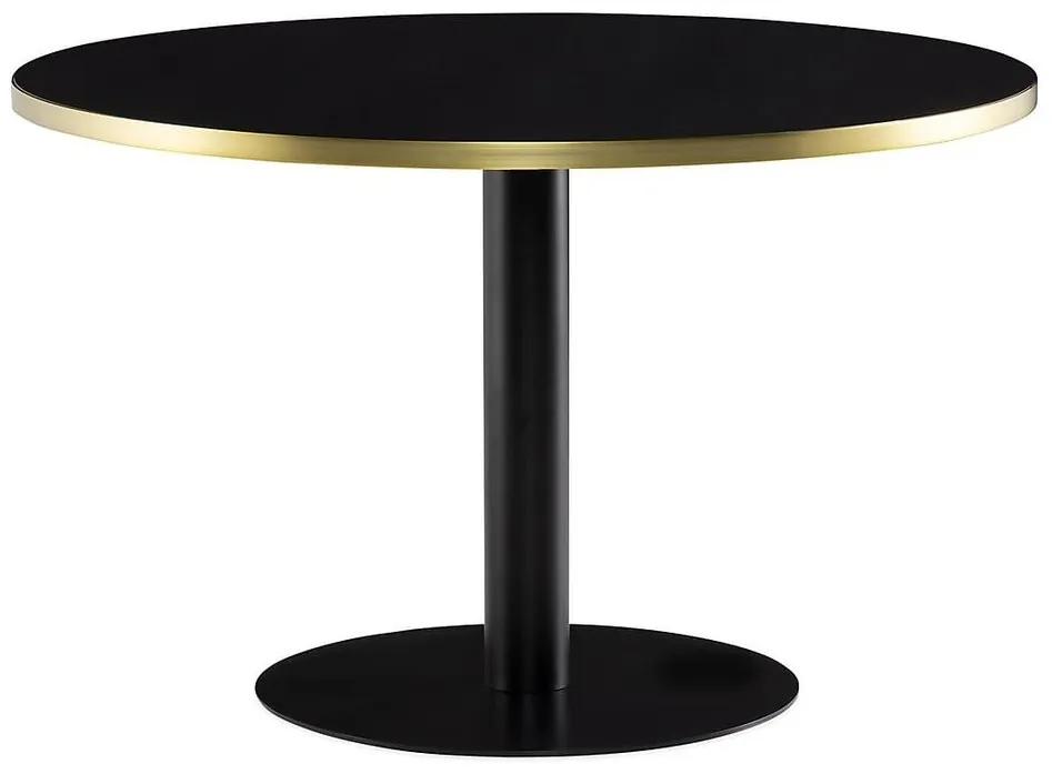 Τραπέζι Flint 141, Χρυσό, Μαύρο, 74cm, 40 kg, Γυαλί, Μέταλλο | Epipla1.gr