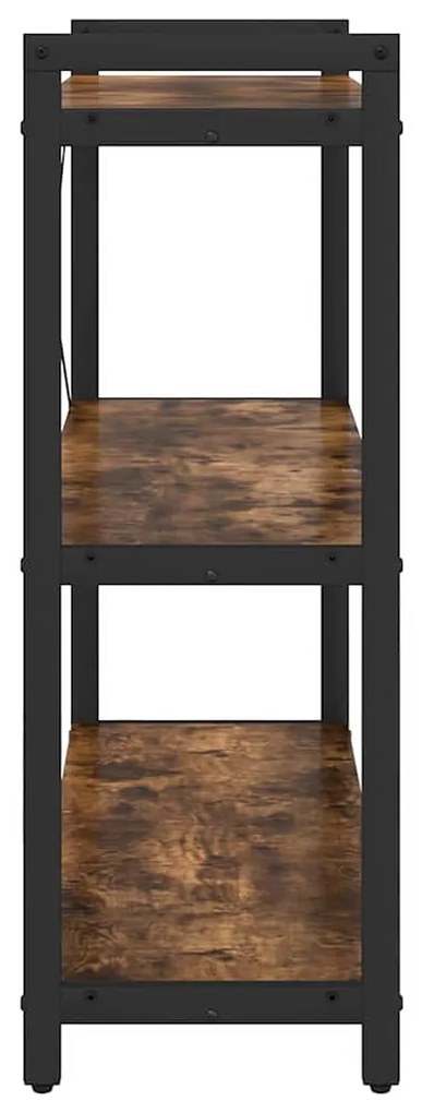 vidaXL Βιβλιοθήκη Καπνιστή δρυς 80 x 30 x 83 εκ Επεξεργασμένο ξύλο