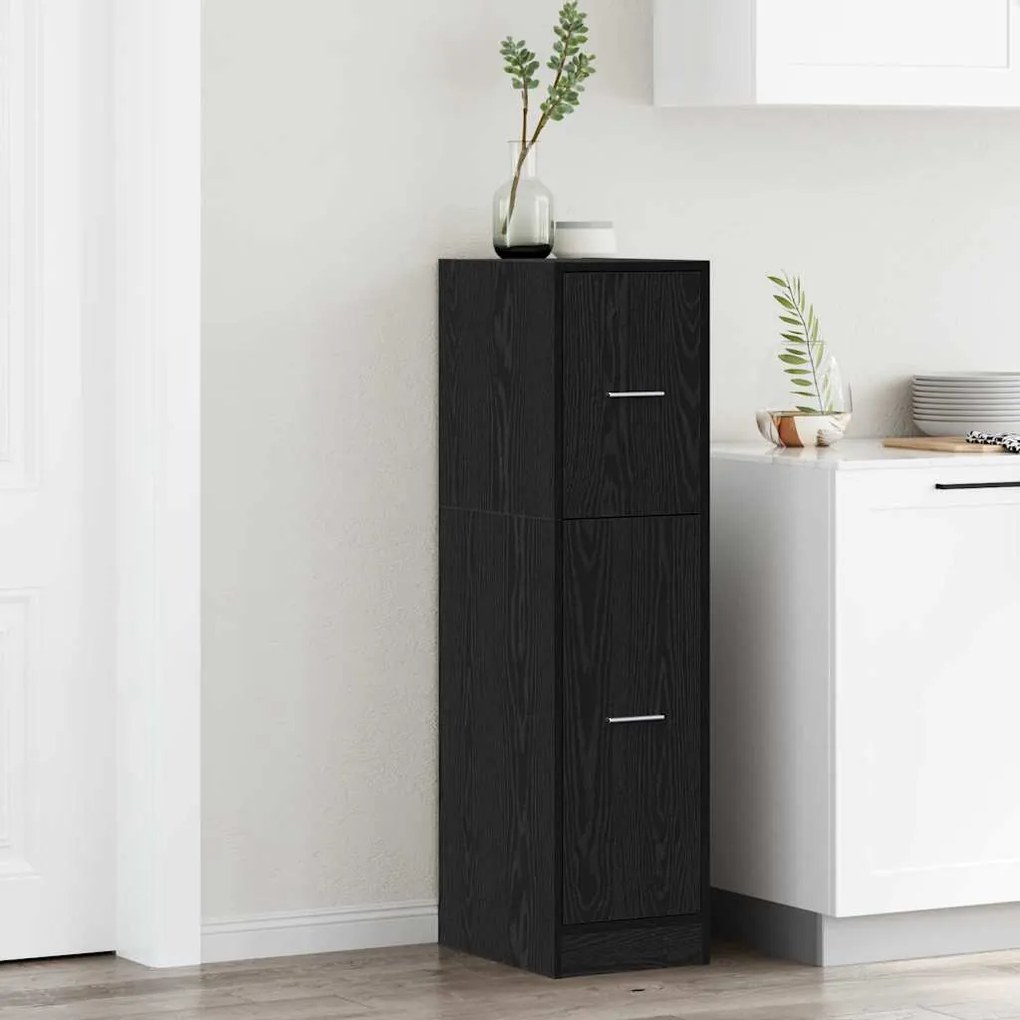 vidaXL Φαρμακοποιϊκή Ντουλάπα Μαύρη δρυς 30 x 41 x 118 εκ.