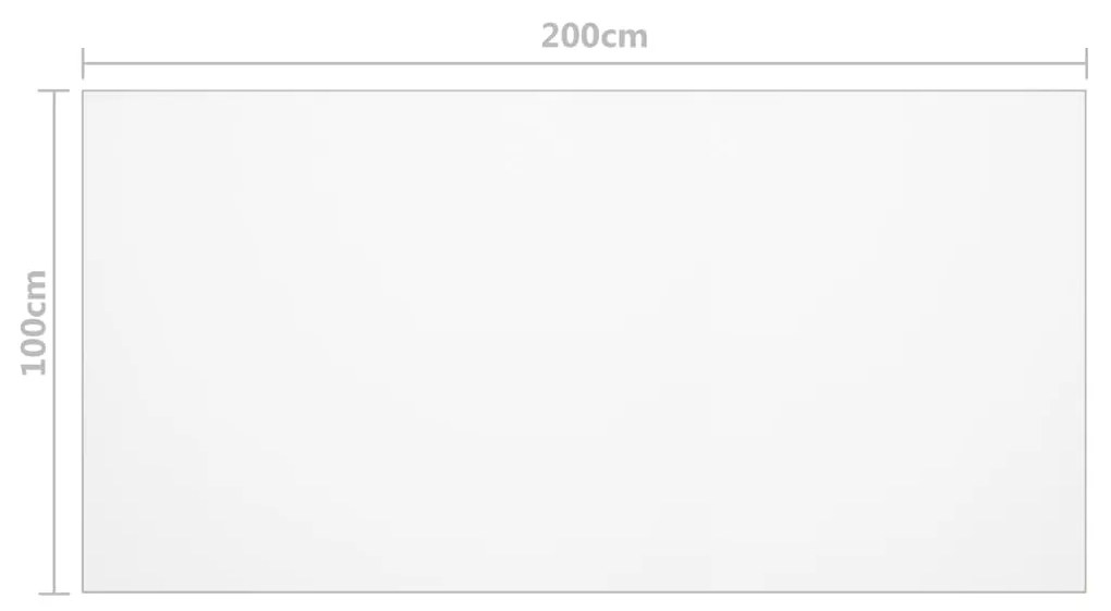 vidaXL Προστατευτικό Τραπεζιού Διαφανές 200x100 εκ. /2 χιλ. από PVC