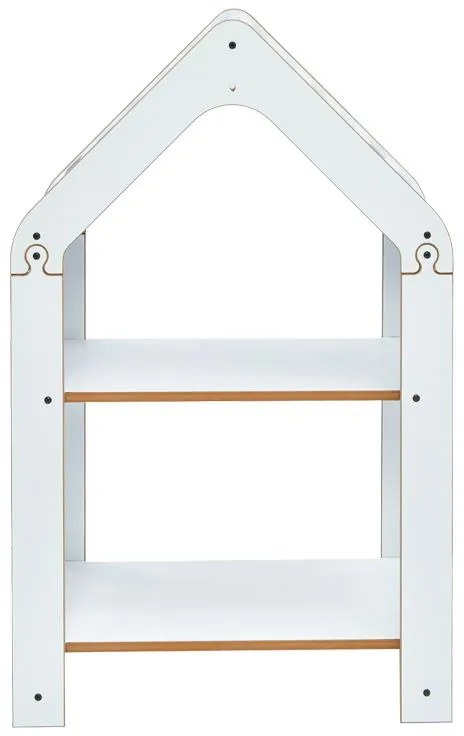Ραφιέρα Montessori Zoilen λευκό-μπλε mdf 50x30x80εκ 50x30x80 εκ.
