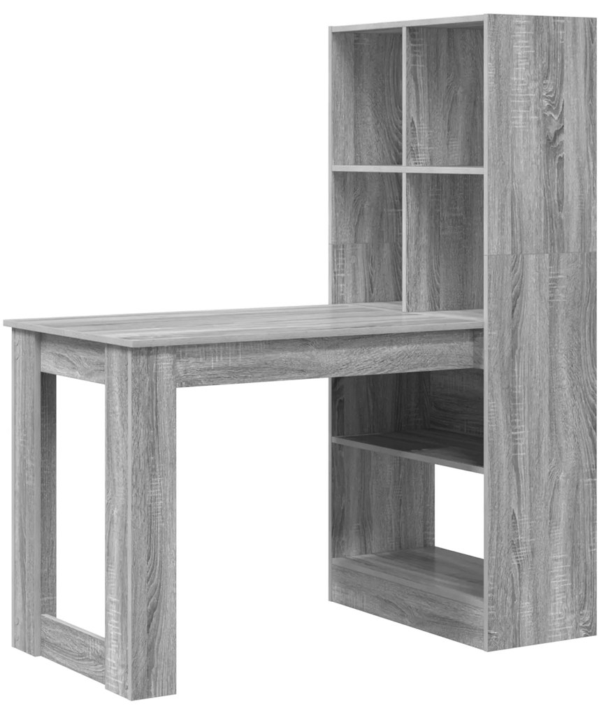 vidaXL Γραφείο Γκρίζο Σονομα 122 x 67 x 145 εκ. Επεξεργασμένο ξύλο