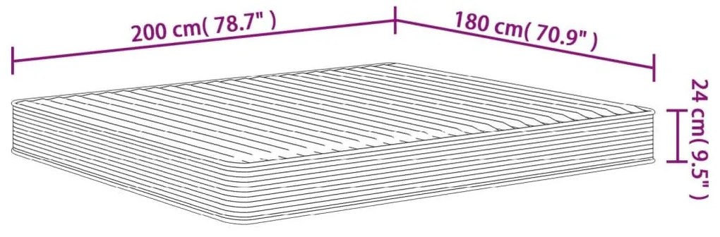 Στρώμα Αφρού Medium Soft 180x200 εκ. - Λευκό