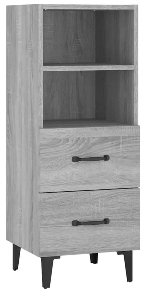 vidaXL Μπουφές Sonoma Γκρι 34,5 x 34 x 180 εκ. από Επεξεργασμένο Ξύλο