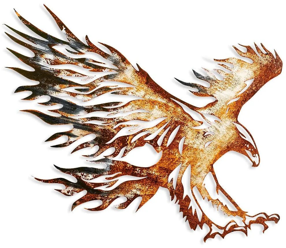 Διακοσμητικό Τοίχου Eagle 930DYU1213 63x71cm Gold-Black Wallity Μέταλλο