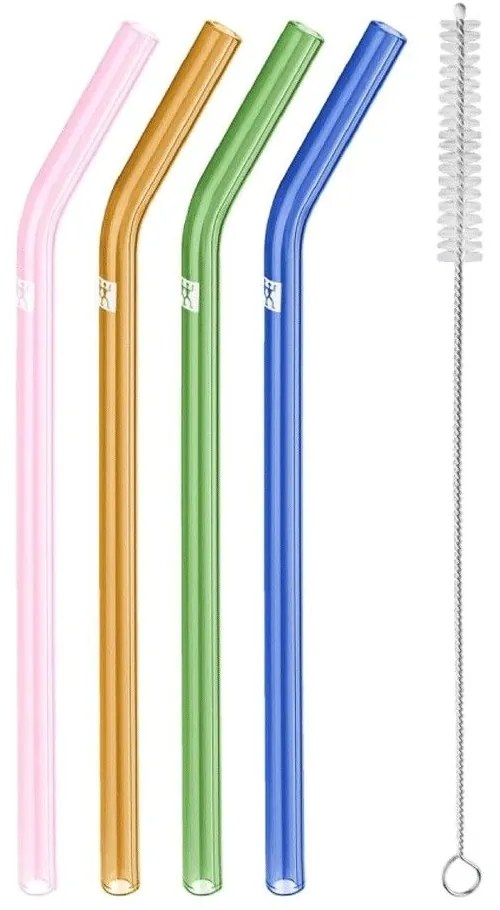 Καλαμάκια Γυάλινα Sorrento (Σετ 4Τμχ) 39500-603 23cm Multi Zwilling Γυαλί