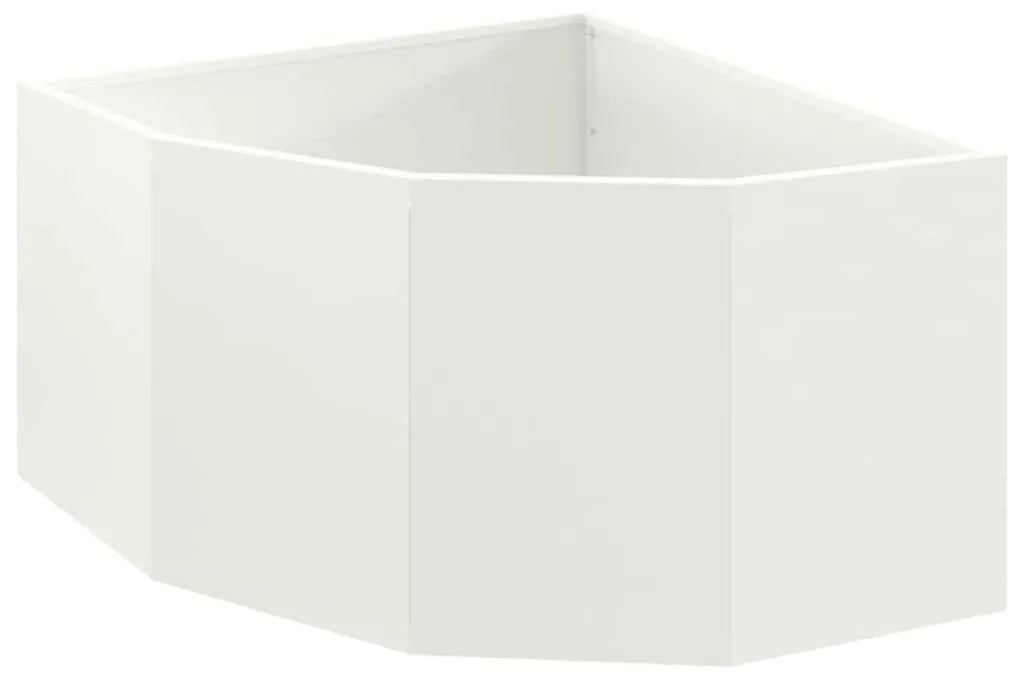 vidaXL Γωνιακό Ροδόδεντρο Λευκό 60 x 60 x 35 cm Ατσάλι