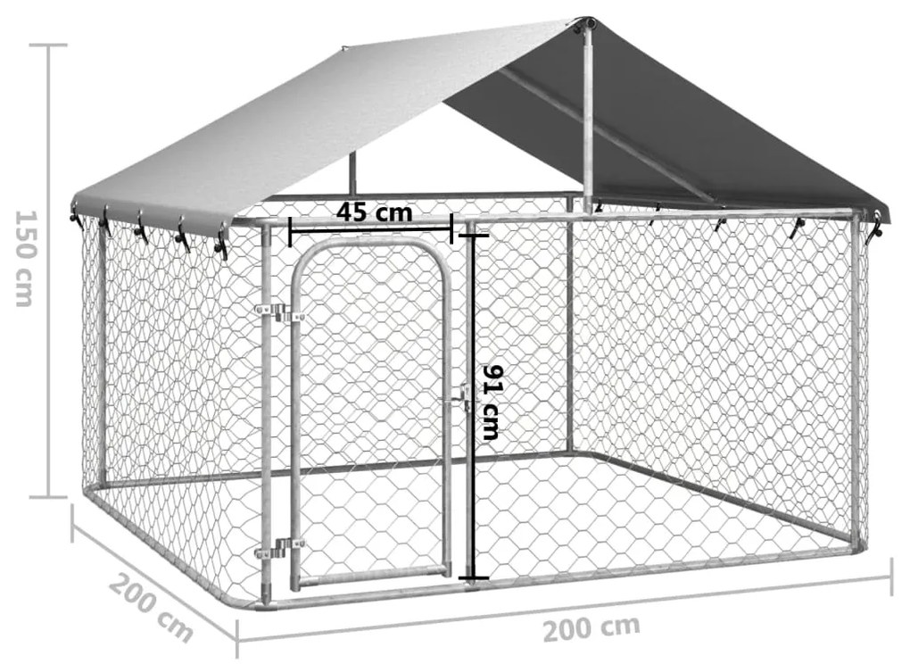 ΚΛΟΥΒΙ ΣΚΥΛΟΥ ΕΞΩΤΕΡΙΚΟΥ ΧΩΡΟΥ 200 X 200 X 150 ΕΚ. ΜΕ ΣΤΕΓΑΣΤΡΟ 171498