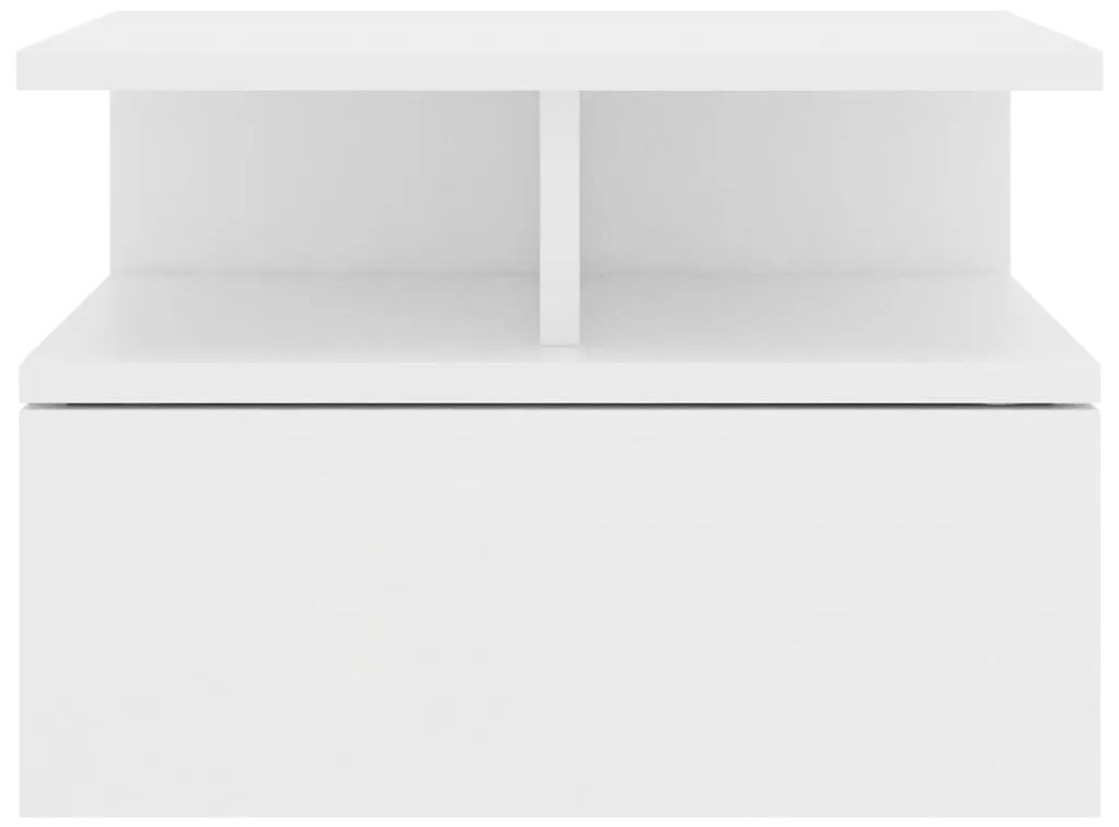 vidaXL Κομοδίνο Κρεμαστό Λευκό 40 x 31 x 27 εκ. από Μοριοσανίδα