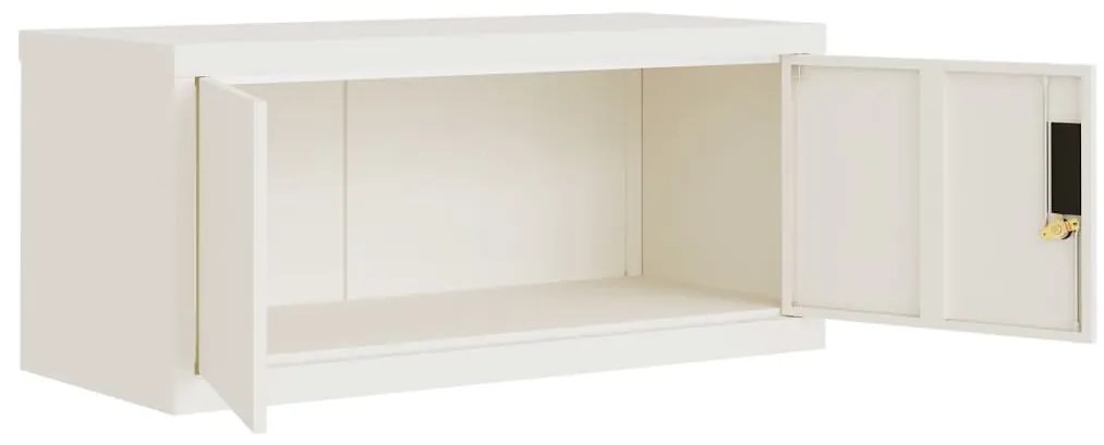 vidaXL Αρχειοθήκη Λευκή 90 x 40 x 145 εκ. από Ατσάλι
