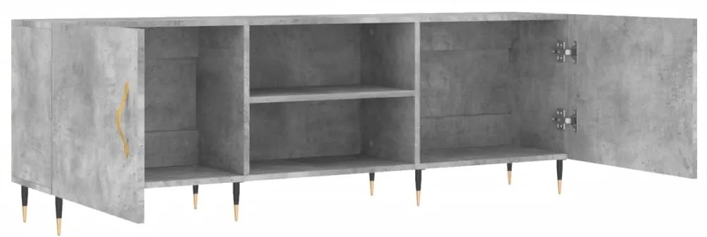 vidaXL Έπιπλο Τηλεόρασης Γκρι Σκυροδέματος 150x30x50 εκ. Επεξ. Ξύλο