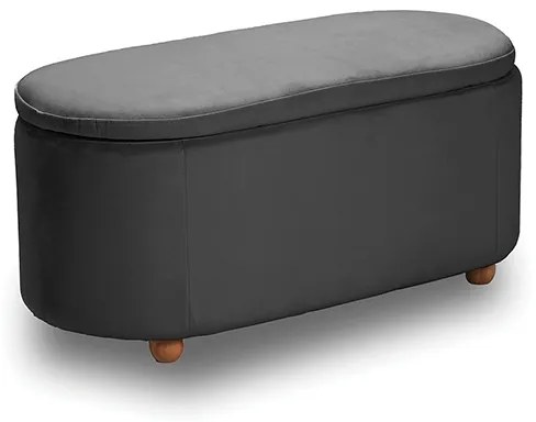 FOSTER ΣΚΑΜΠΟ VELVET GREY ΜΕ ΑΠΟΘ. ΧΩΡΟ 99Χ45X45εκ. 99Χ45X45εκ.