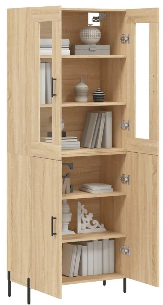 vidaXL Ντουλάπι Sonoma δρυς 69,5 x 34 x 180 εκ. από Επεξεργασμένο Ξύλο