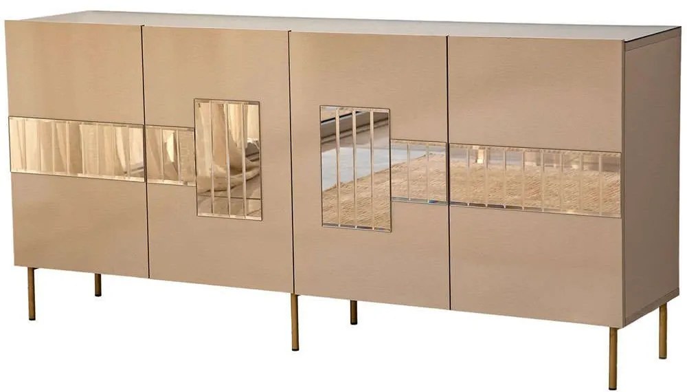 Μπουφές Paris 552NOS1802 180x40x80cm Bronze-Gold Mdf