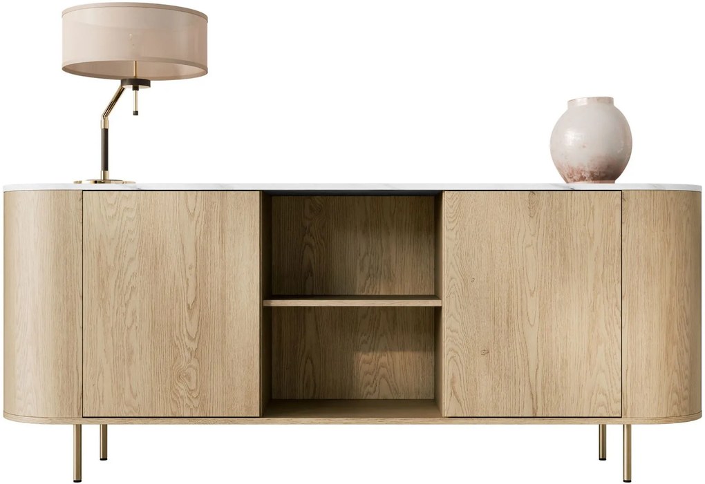 Μπουφές Lygrint II-leuko marmaro - xruso