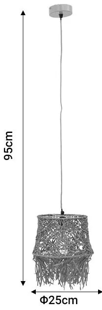 Φωτιστικό οροφής Rapom Inart E27 φυσικό Φ25x95εκ 25x25x32 εκ.