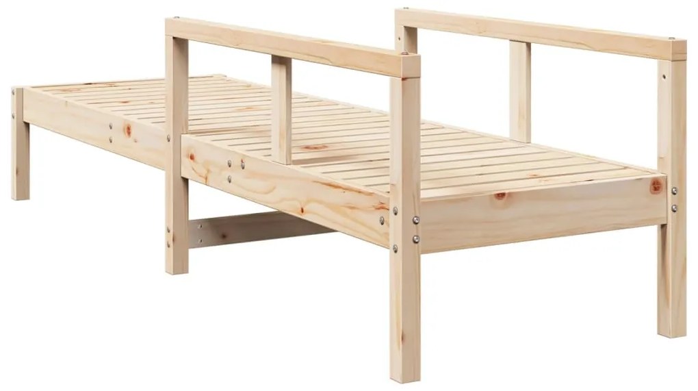 vidaXL Ξαπλώστρα 199,5 x 62 x 55 εκ. από Μασίφ Ξύλο Πεύκου