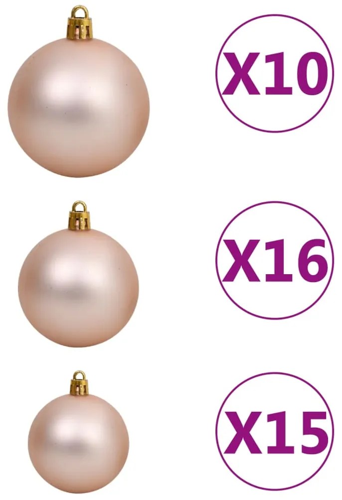 vidaXL Γιρλάντα Χριστουγεννιάτικη με LED & Μπάλες Πράσινη 20 μ. PVC
