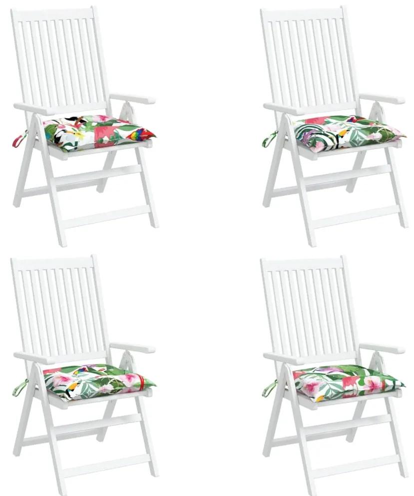 vidaXL Μαξιλάρια Καρέκλας 4 τεμ. Πολύχρωμα 40 x 40 x 7 εκ. Υφασμάτινα