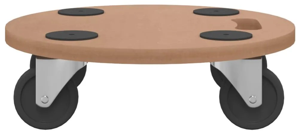 vidaXL Τρέιλερ Μεταφοράς Αντικειμένων 6 Τεμ. Στρογγυλά από Επεξ. Ξύλο