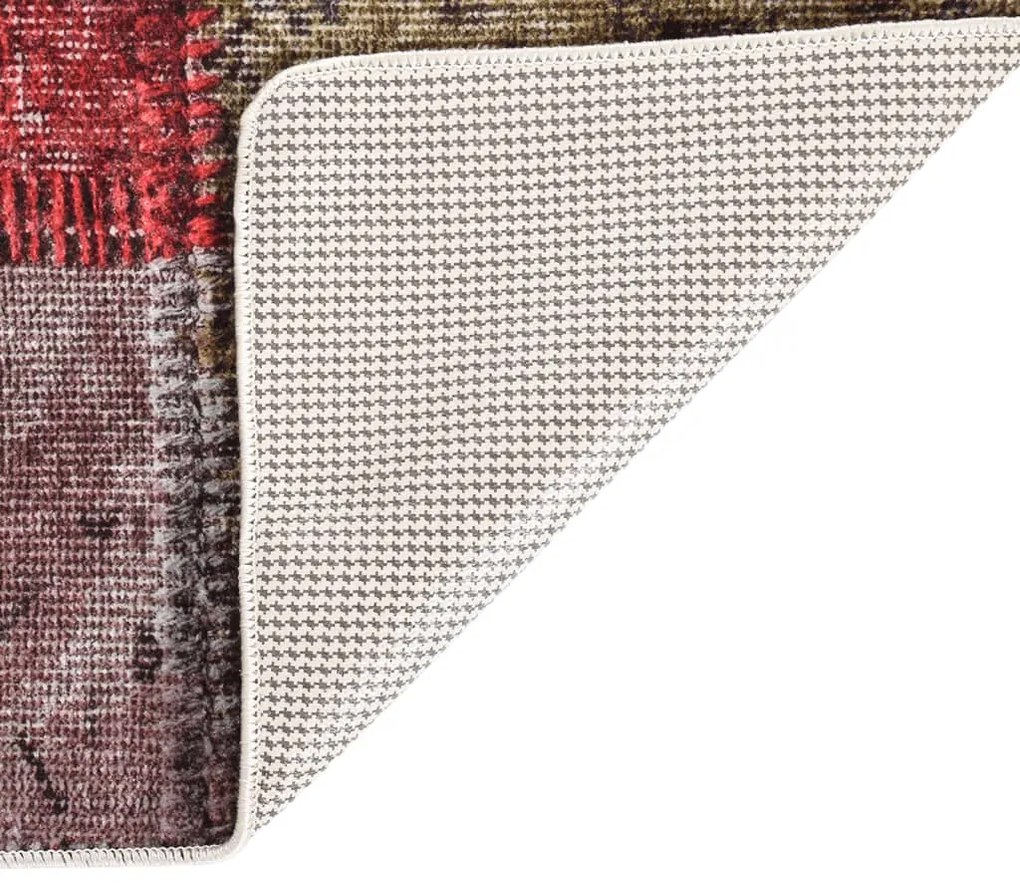 vidaXL Χαλί Πλενόμενο Αντιολισθητικό Patchwork Πολύχρωμο 120 x 170 εκ.