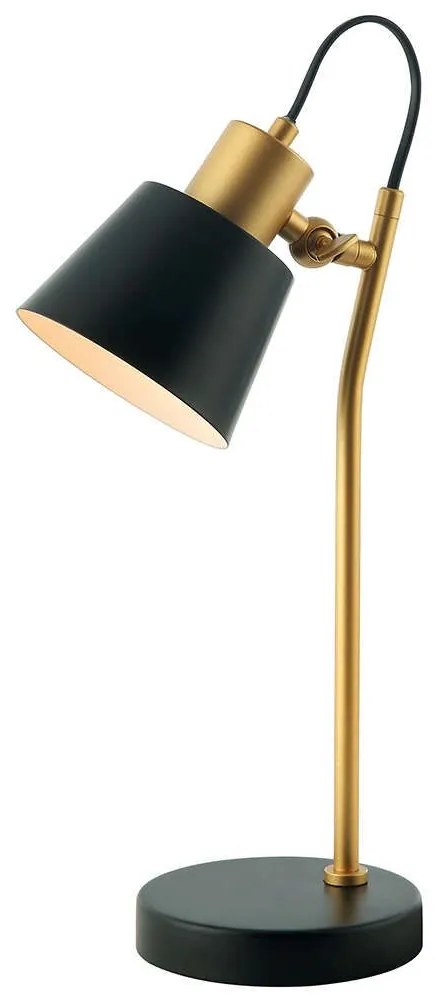 Φωτιστικό Επιτραπέζιο 20217 1xE14 Max 25W Black Matt-Gold Matt Metal,Aluminum