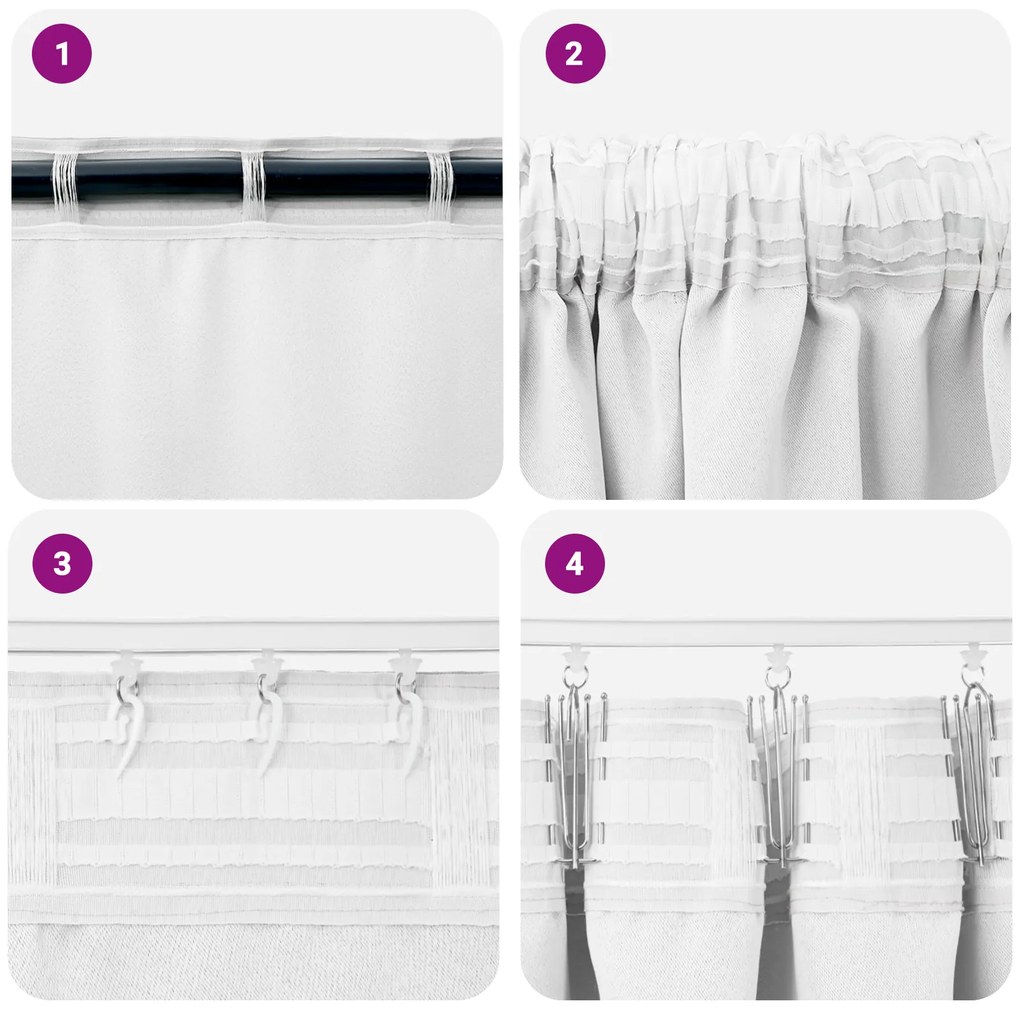 vidaXL Κουρτίνες συσκότισης 2 pcs Καθαρό Λευκό 245 x 140 εκ.