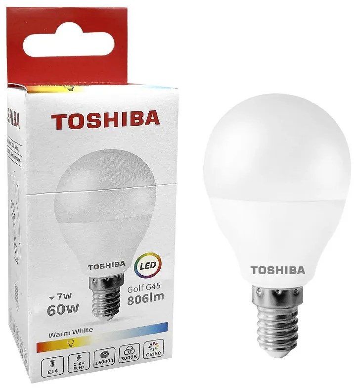 Λάμπα Led G45 7W E14 Θερμό Φως Toshiba 88-451