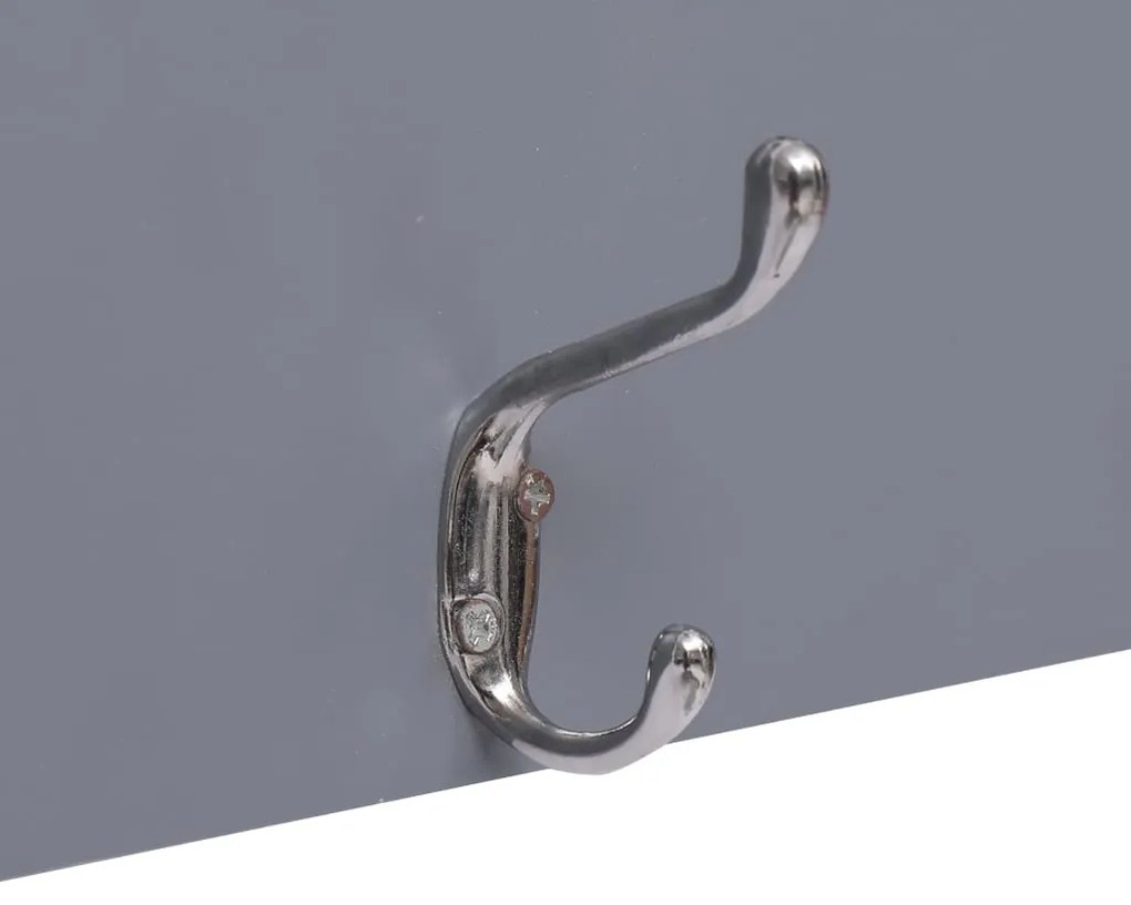 vidaXL Κρεμάστρα Τοίχου «WELCOME» Γκρι 74 x 29,5  εκ.