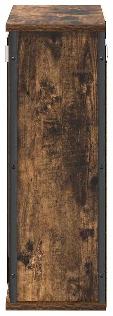 vidaXL Ντουλάπι τοίχου μπάνιου με καθρέφτη Καπνιστή δρυς 50x21x60 εκ.