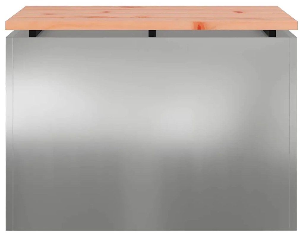 vidaXL Παγκάκι κήπου Ασημί 60 x 40 x 43 εκ Γαλβανισμένος χάλυβας