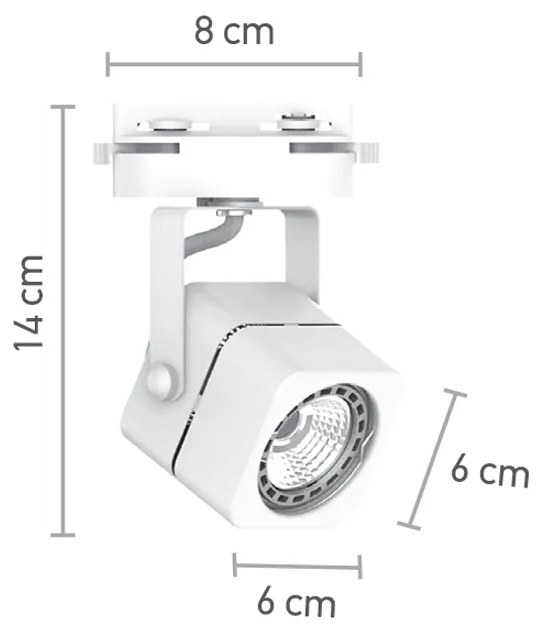 Σποτ Ράγας Λευκό 1XGU10 D:8cmX14cm (T00700-WH) - T00700-WH - T00700-WH