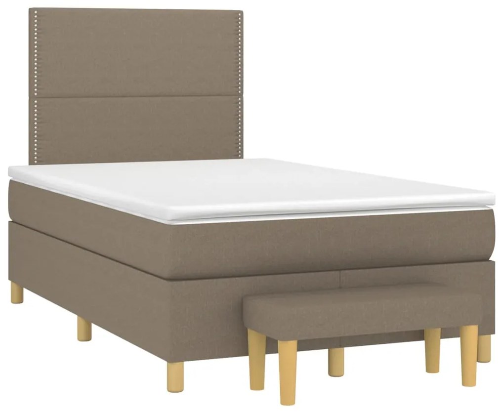 ΚΡΕΒΑΤΙ BOXSPRING ΜΕ ΣΤΡΩΜΑ TAUPE 120X190 ΕΚ. ΥΦΑΣΜΑΤΙΝΟ 3270401