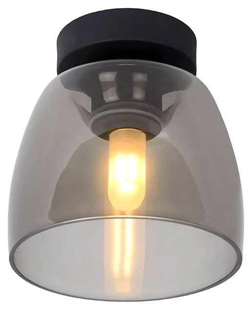 Φωτιστικό Οροφής Lucide 30164-01-30 TYLER Μαύρο Ματ (Black Mat)|Φυμέ (Smoke)