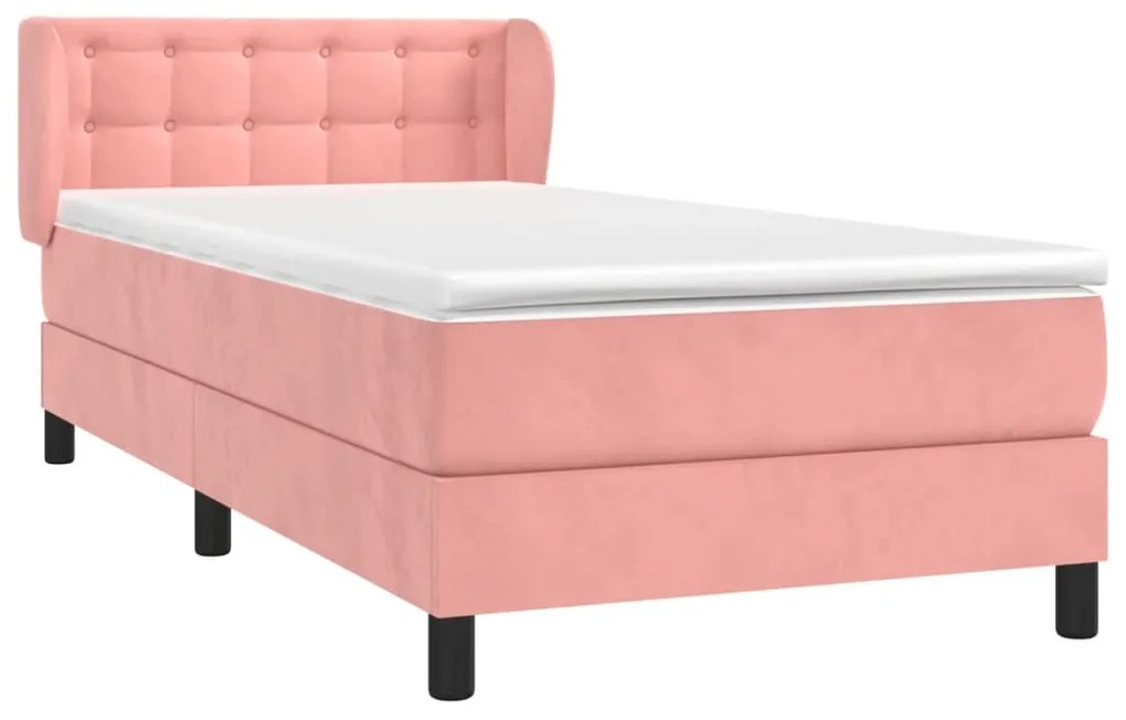 ΚΡΕΒΑΤΙ BOXSPRING ΜΕ ΣΤΡΩΜΑ ΡΟΖ 90X190 ΕΚ. ΒΕΛΟΥΔΙΝΟ 3127708