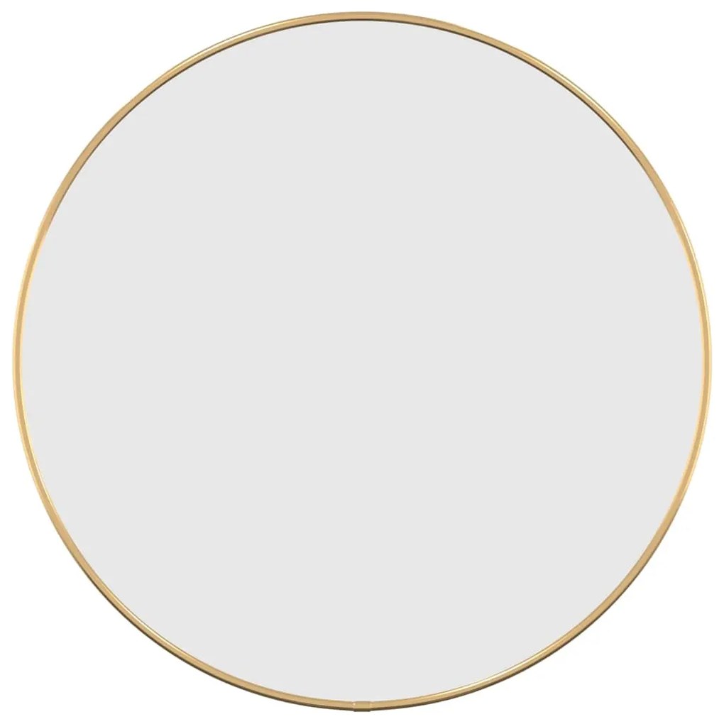 vidaXL Καθρέφτης Τοίχου Στρογγυλός Χρυσός Ø 50 εκ.
