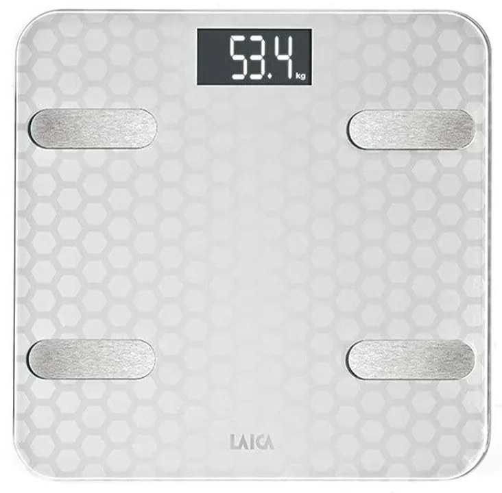 Ψηφιακή Ζυγαριά Μπάνιου LAICA Λευκό Ασημί